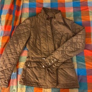 Zara Quilted Women's Jacket - Brown/Tan